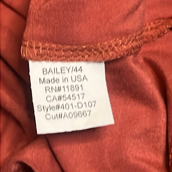 Bailey 44 Peach Rose Wrap Style Blouse with Satin Style Overlay sz Large - Picture 7 of 9